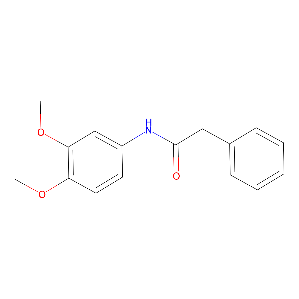 N-(3,4-dimethoxyphenyl)-2-phenylacetamide molecular structure, CAS 169120-65-4