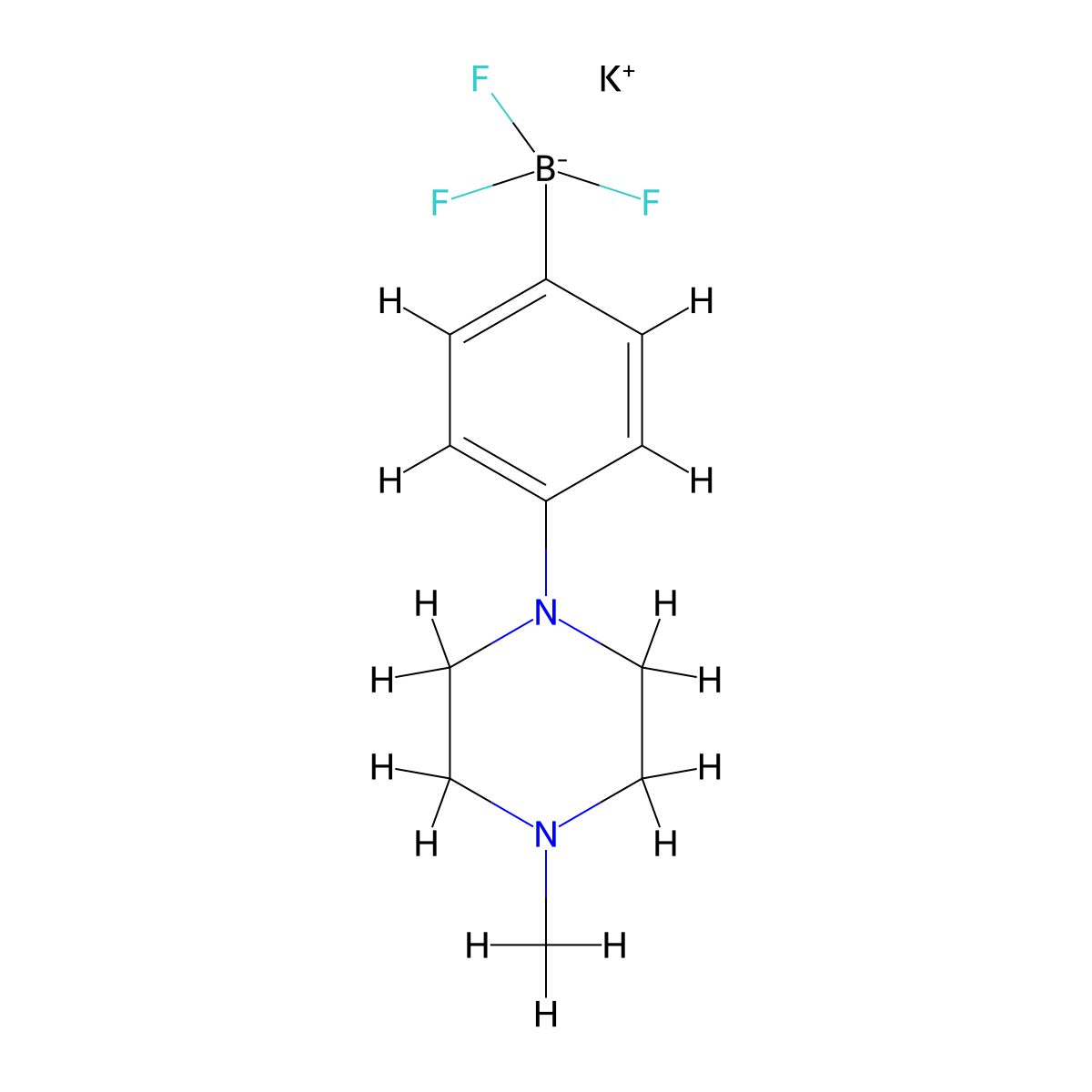 Potassium 4-(1-methy-4-piperazinyl)phenyltrifluoroborate molecular structure, CAS 1691248-19-7