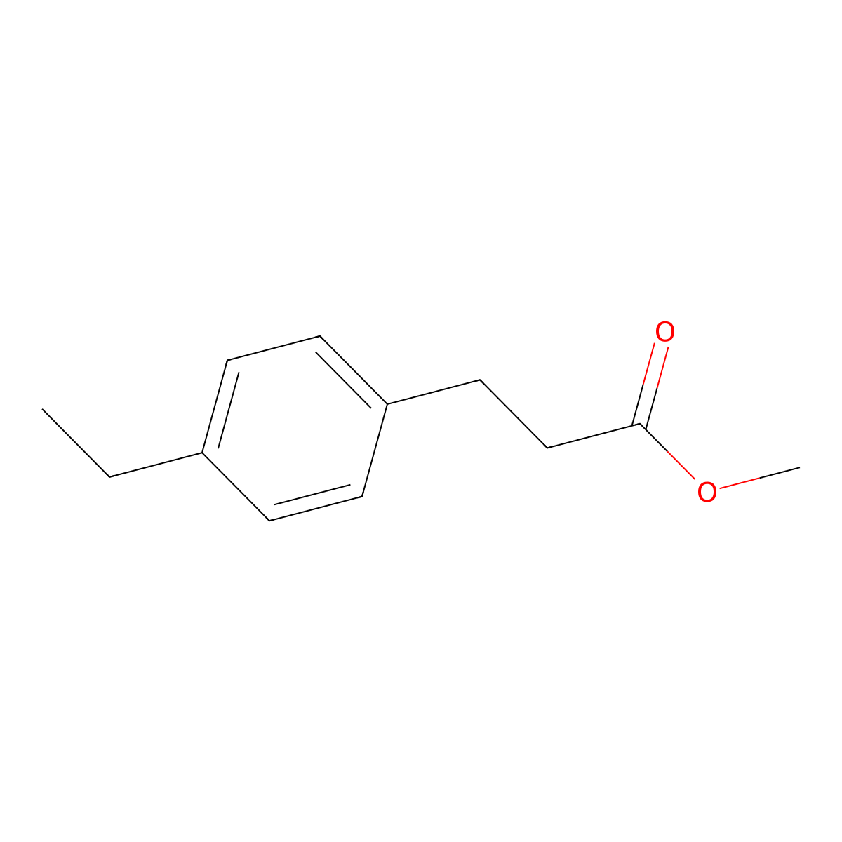Methyl 3-(4-ethylphenyl)propanoate molecular structure, CAS 169126-08-3