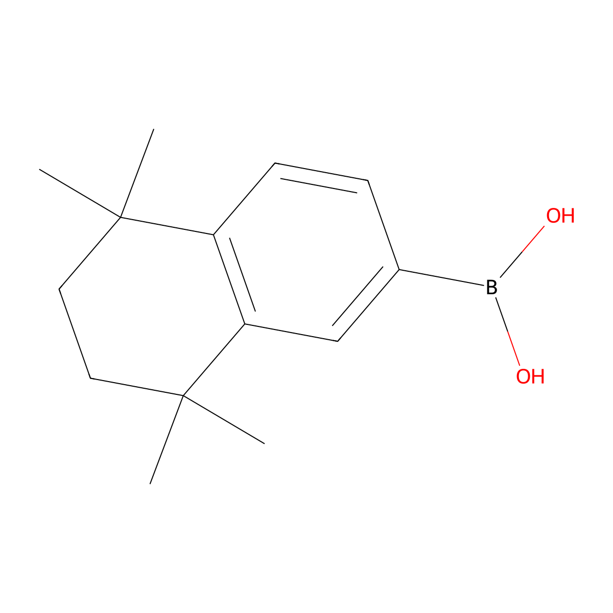 (5,5,8,8-Tetramethyl-5,6,7,8-tetrahydronaphthalen-2-yl)boronic acid molecular structure, CAS 169126-63-0