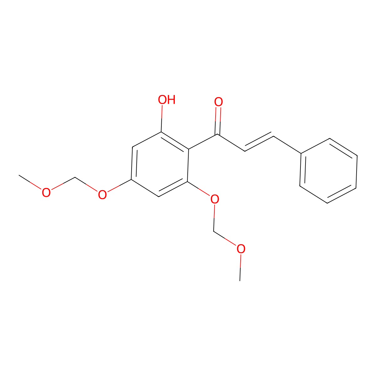 (2E)-1-[2-Hydroxy-4,6-bis(methoxymethoxy)phenyl]-3-phenyl-2-propen-1-one molecular structure, CAS 169132-91-6