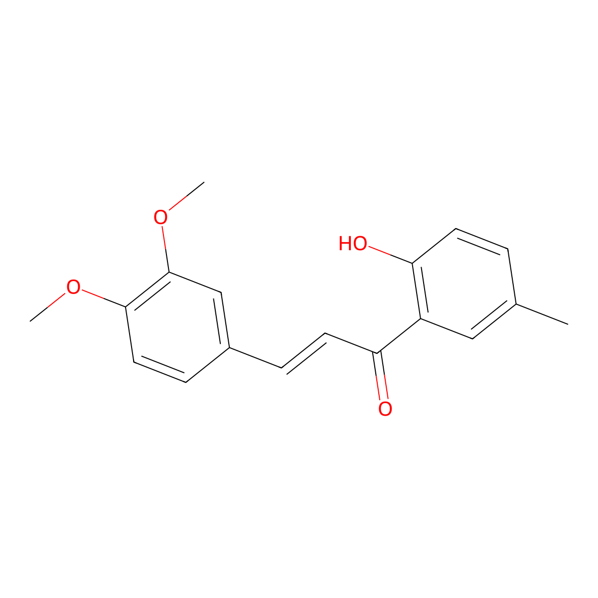 3,4-Dimethoxy-2'-hydroxy-5'-methylchalcone molecular structure, CAS 169132-94-9