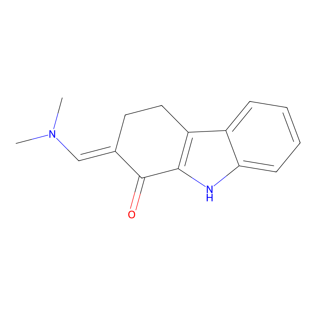 (2E)-2-[(dimethylamino)methylidene]-2,3,4,9-tetrahydro-1H-carbazol-1-one molecular structure, CAS 169136-42-9