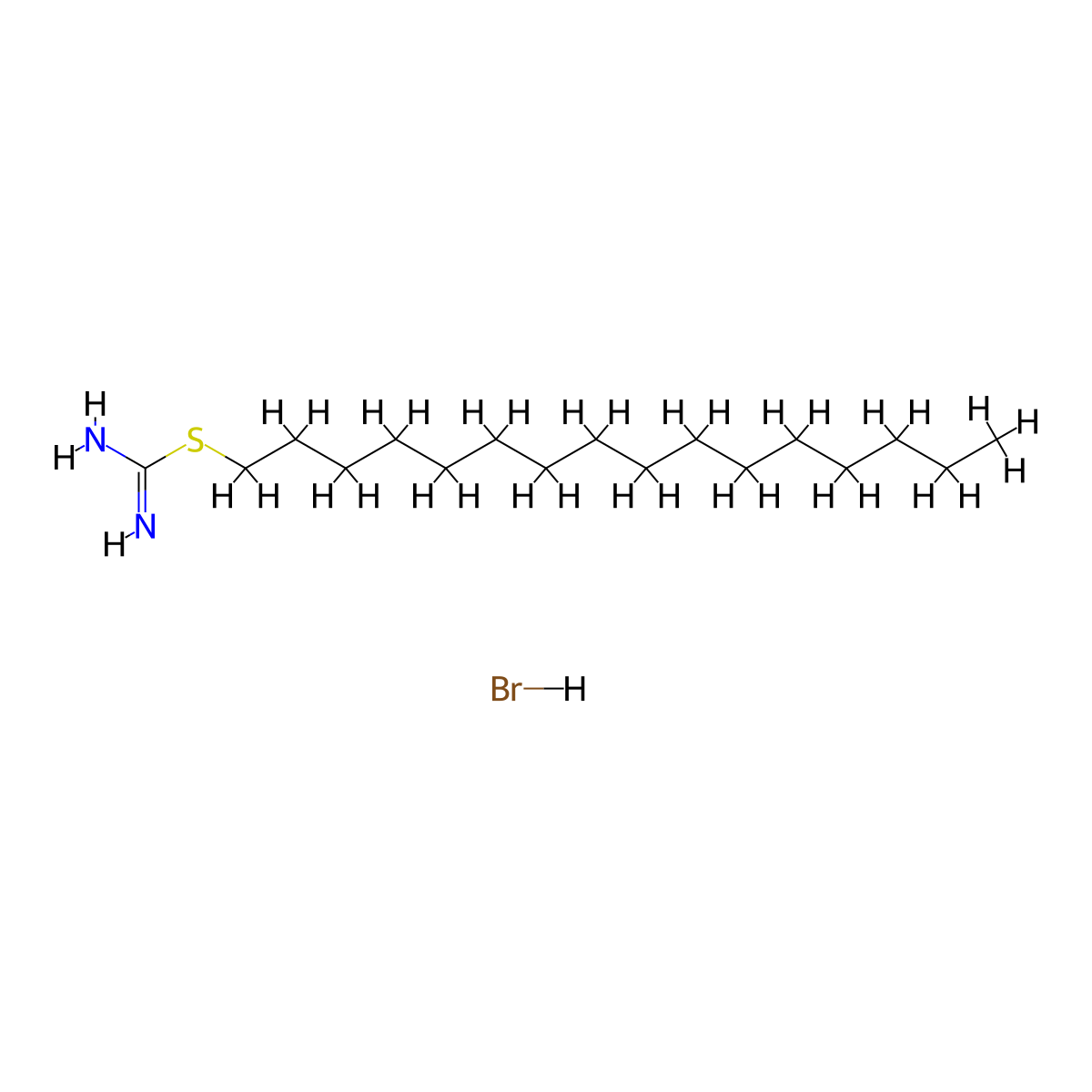 Carbamimidothioic acid, hexadecyl ester, monohydrobromide molecular structure, CAS 16914-92-4