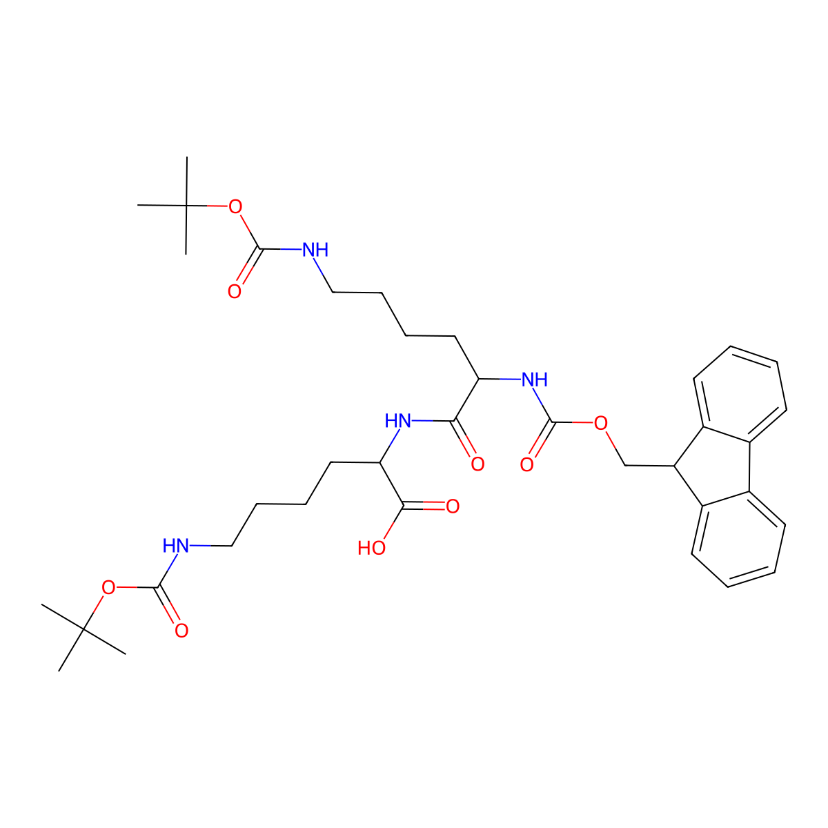 Fmoc-Lys(Boc)-Lys(Boc)-OH molecular structure, CAS 169151-00-2