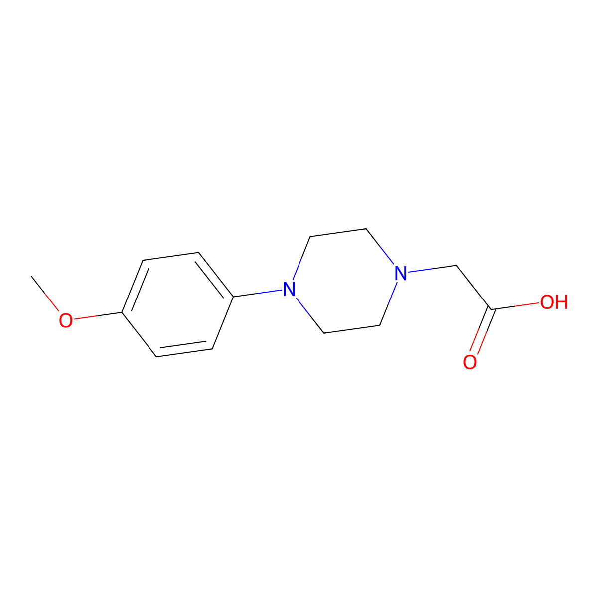 [4-(4-Methoxyphenyl)piperazin-1-yl]acetic acid molecular structure, CAS 169155-70-8