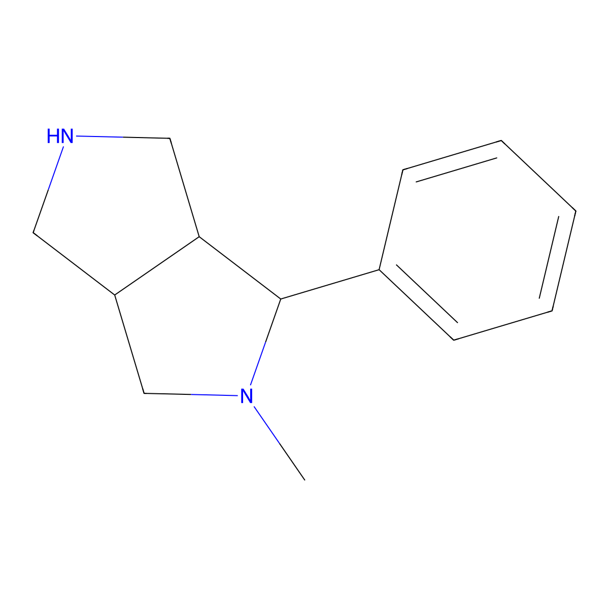 2-Methyl-1-phenyl-octahydropyrrolo[3,4-c]pyrrole molecular structure, CAS 169156-67-6