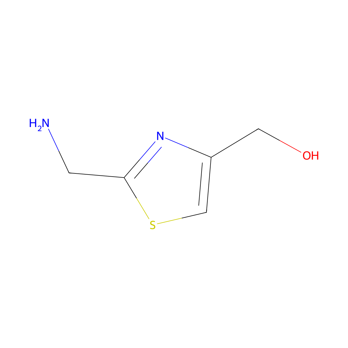 4-Thiazolemethanol, 2-(aminomethyl)- molecular structure, CAS 169158-53-6