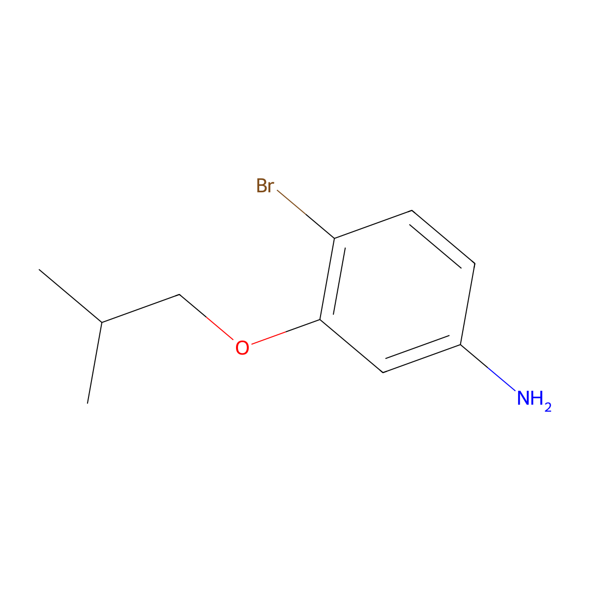 4-Bromo-3-(2-methylpropoxy)aniline molecular structure, CAS 1691603-91-4
