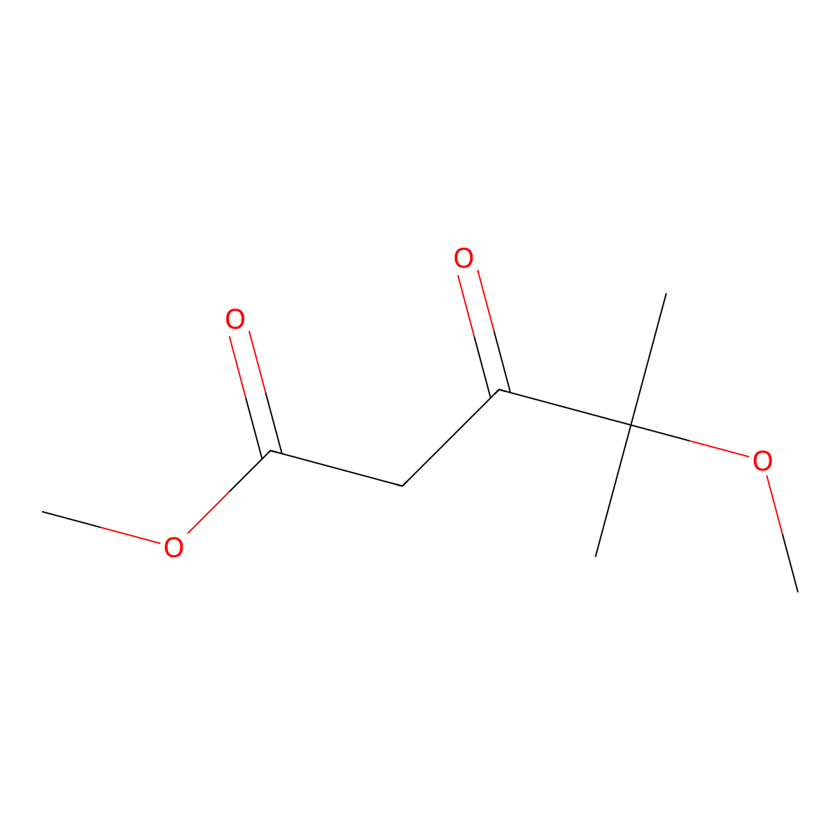 Methyl 4-methoxy-4-methyl-3-oxopentanoate molecular structure, CAS 1691604-67-7