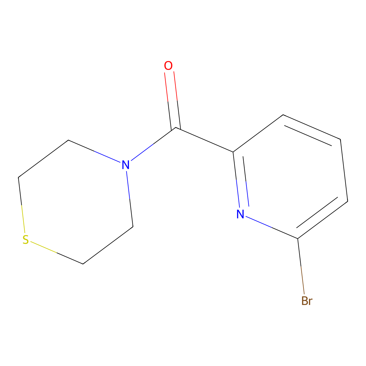 4-(6-Bromopyridine-2-carbonyl)thiomorpholine molecular structure, CAS 1691610-78-2