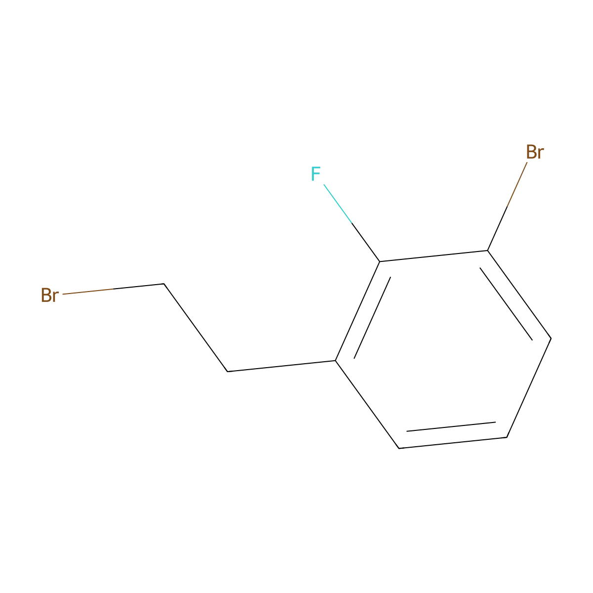 1-Bromo-3-(2-bromoethyl)-2-fluorobenzene molecular structure, CAS 1691615-25-4