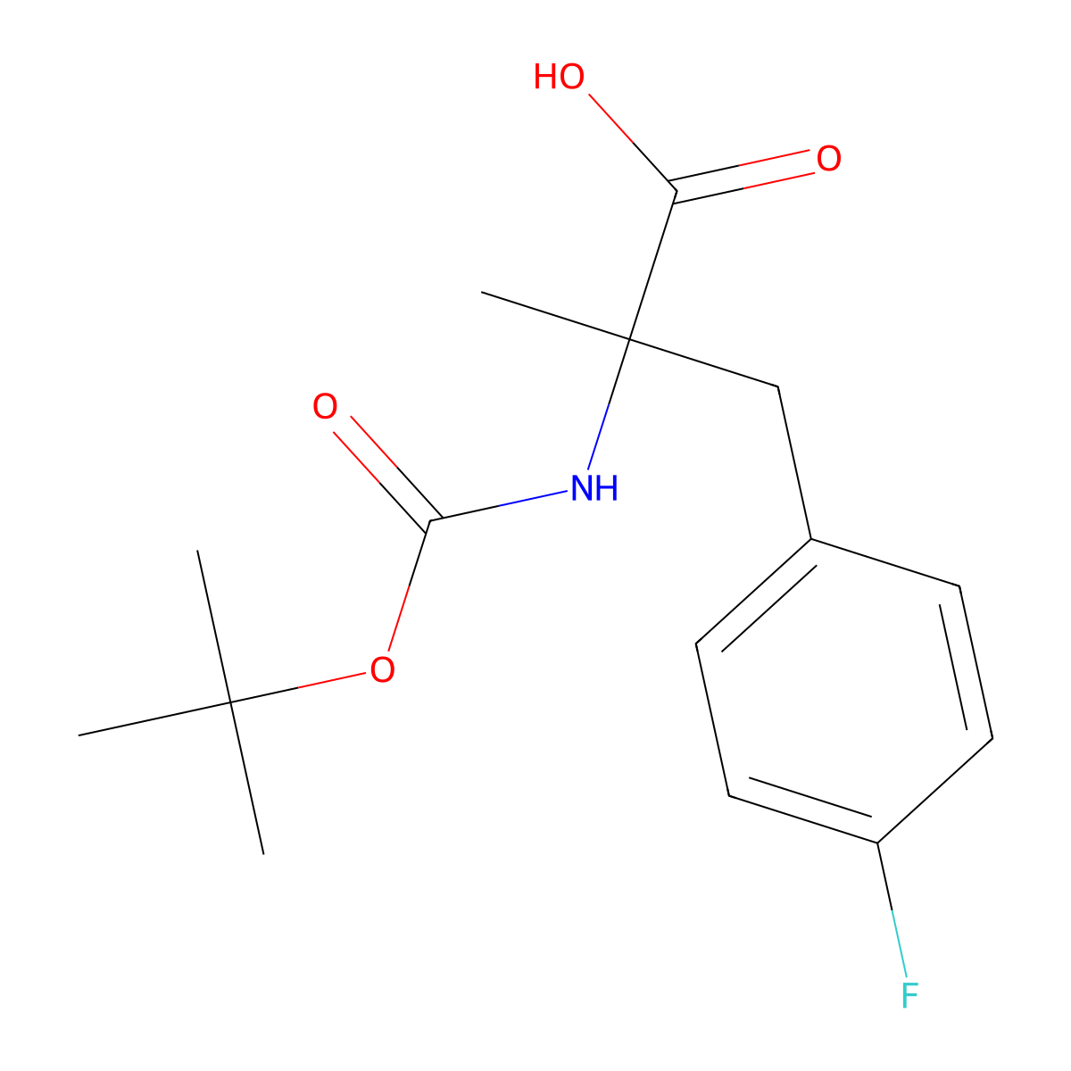 2-([(Tert-butoxy)carbonyl]amino)-3-(4-fluorophenyl)-2-methylpropanoic aci+ molecular structure, CAS 1691617-57-8
