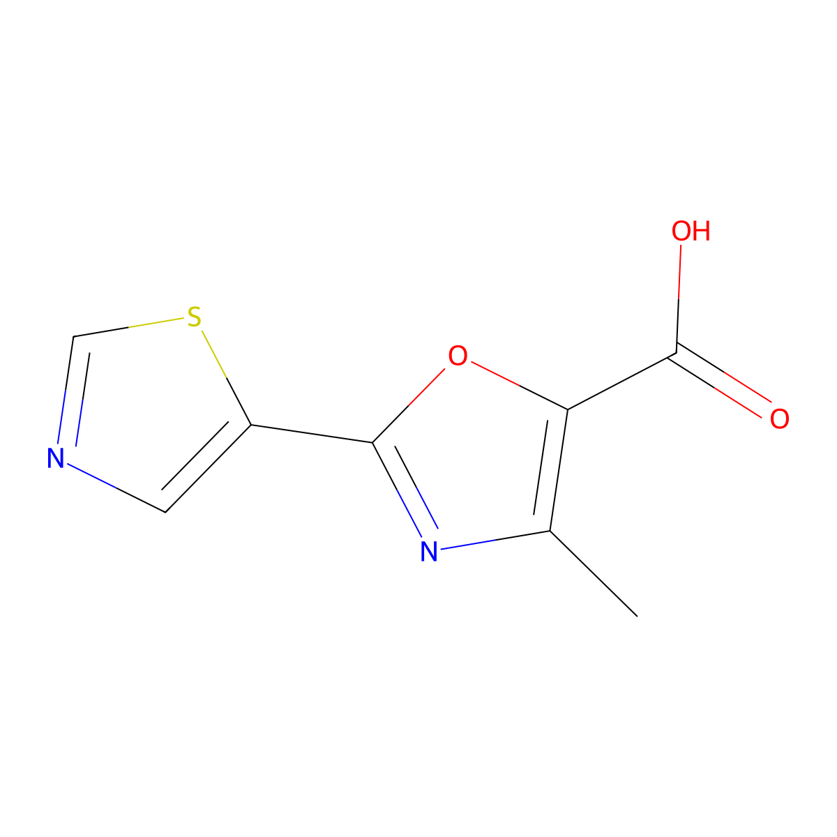 4-Methyl-2-(1,3-thiazol-5-yl)-1,3-oxazole-5-carboxylic acid molecular structure, CAS 1691638-58-0