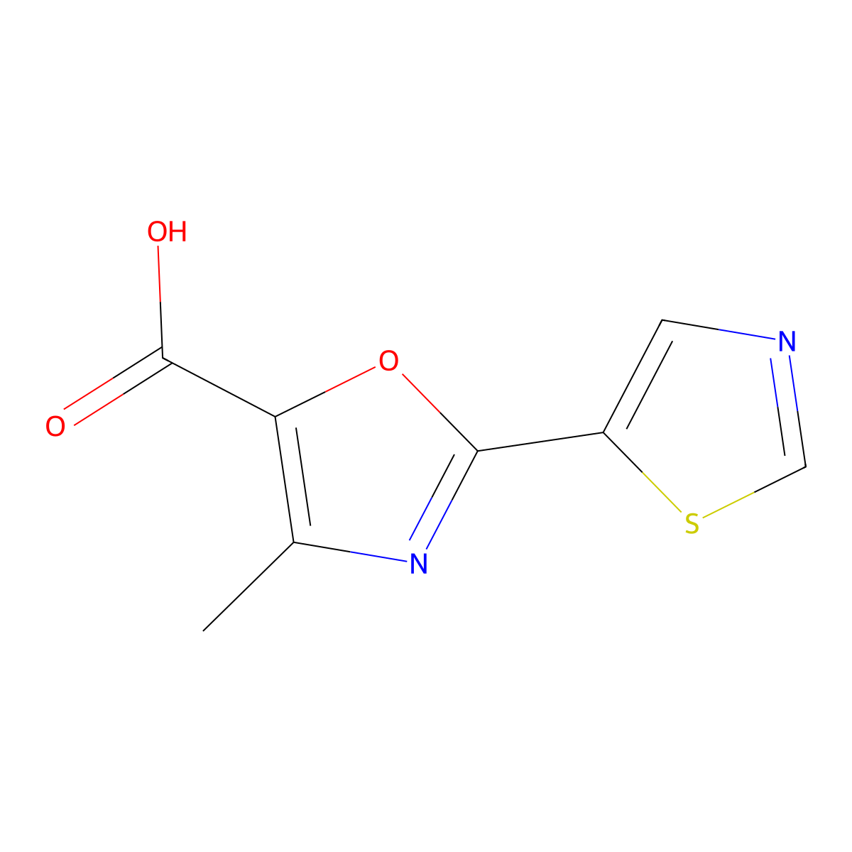 4-Methyl-2-(1,3-thiazol-5-yl)-1,3-oxazole-5-carboxylic acid molecular structure, CAS 1691638-58-0