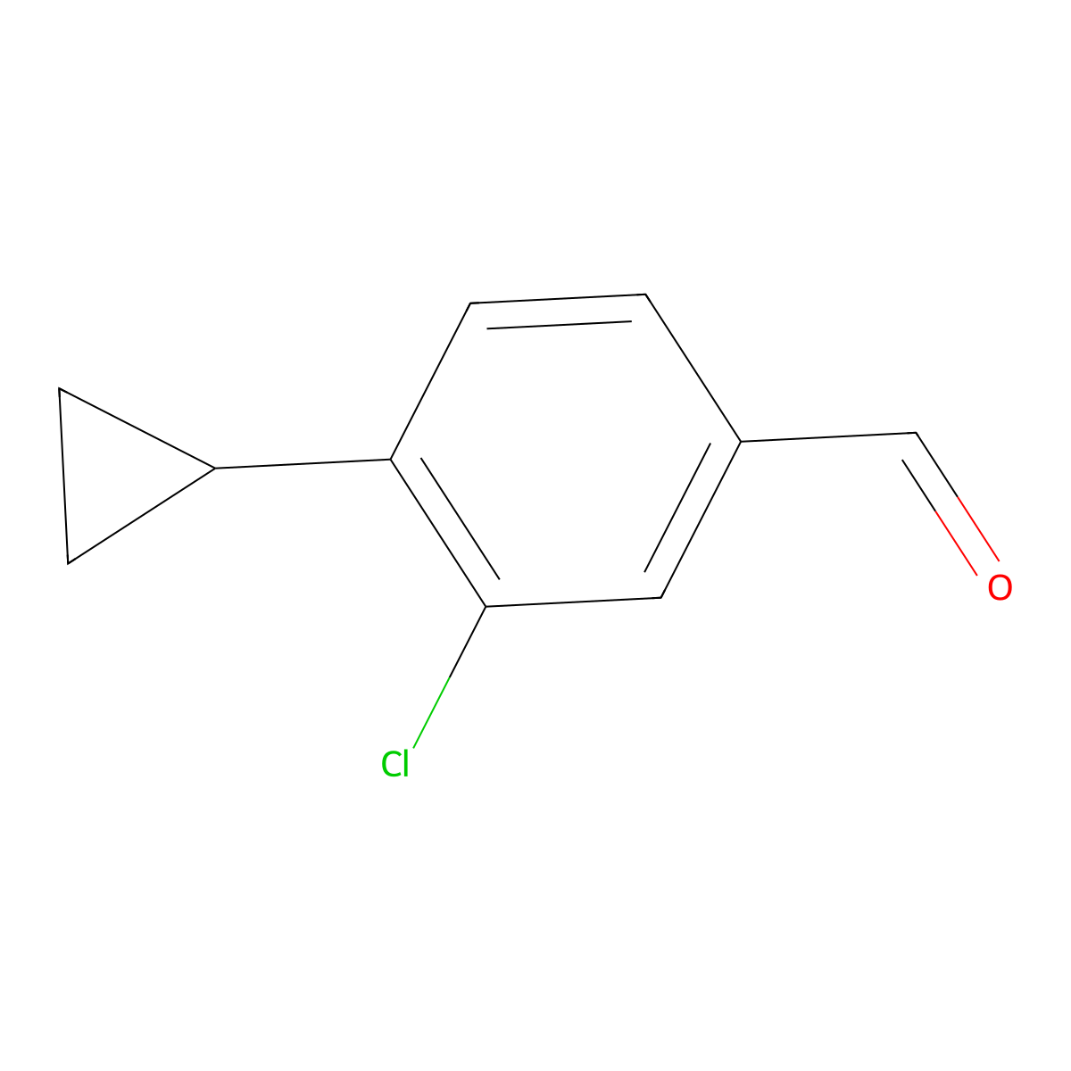 3-Chloro-4-cyclopropylbenzaldehyde molecular structure, CAS 1691650-41-5