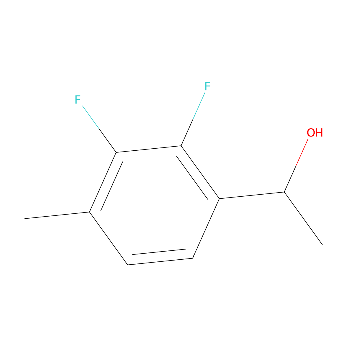 1-(2,3-Difluoro-4-methylphenyl)ethanol molecular structure, CAS 1691657-60-9