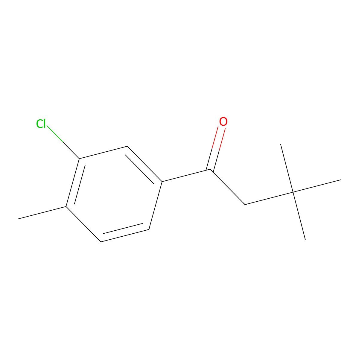 1-(3-Chloro-4-methylphenyl)-3,3-dimethyl-1-butanone molecular structure, CAS 1691674-29-9