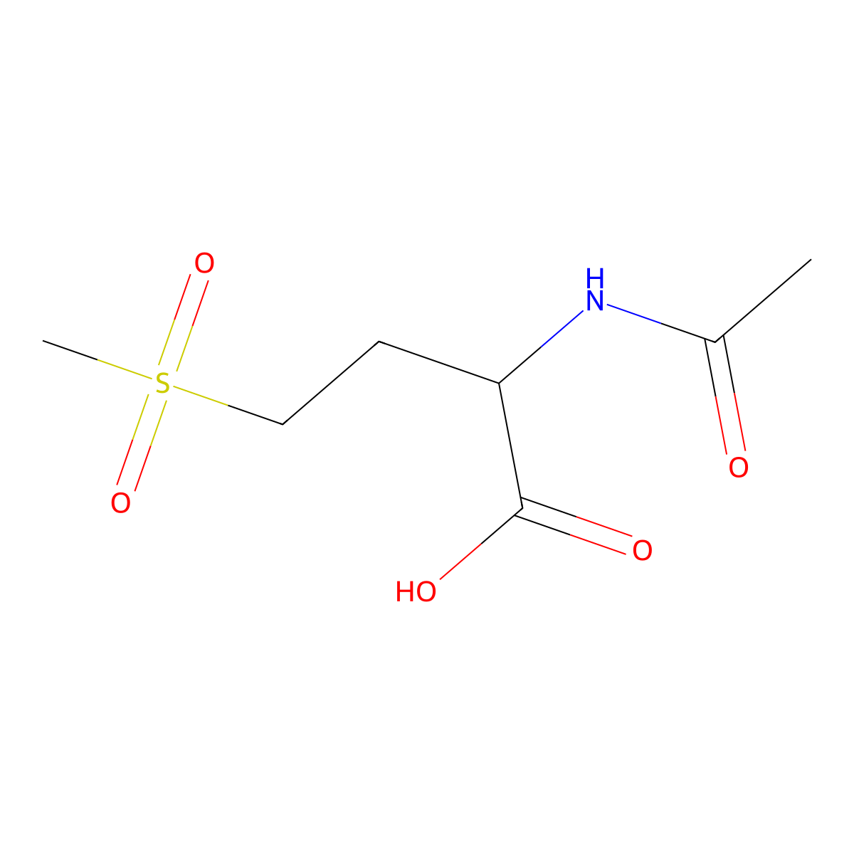 2-Acetamido-4-methanesulfonylbutanoic acid molecular structure, CAS 169168-64-3