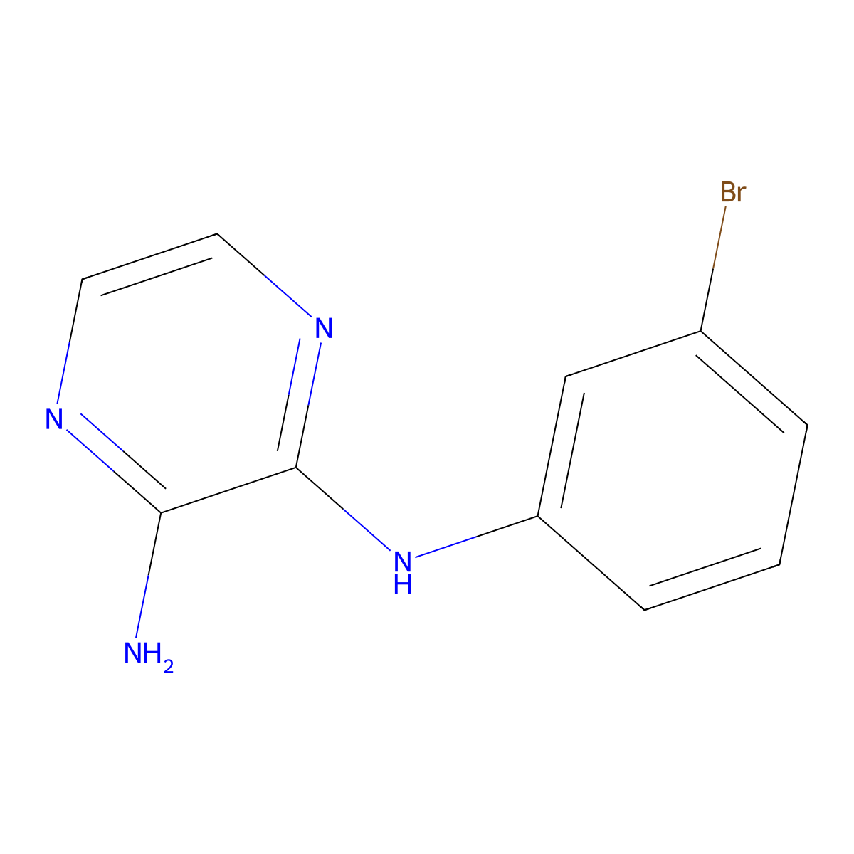 N2-(3-Bromophenyl)pyrazine-2,3-diamine molecular structure, CAS 1691682-14-0