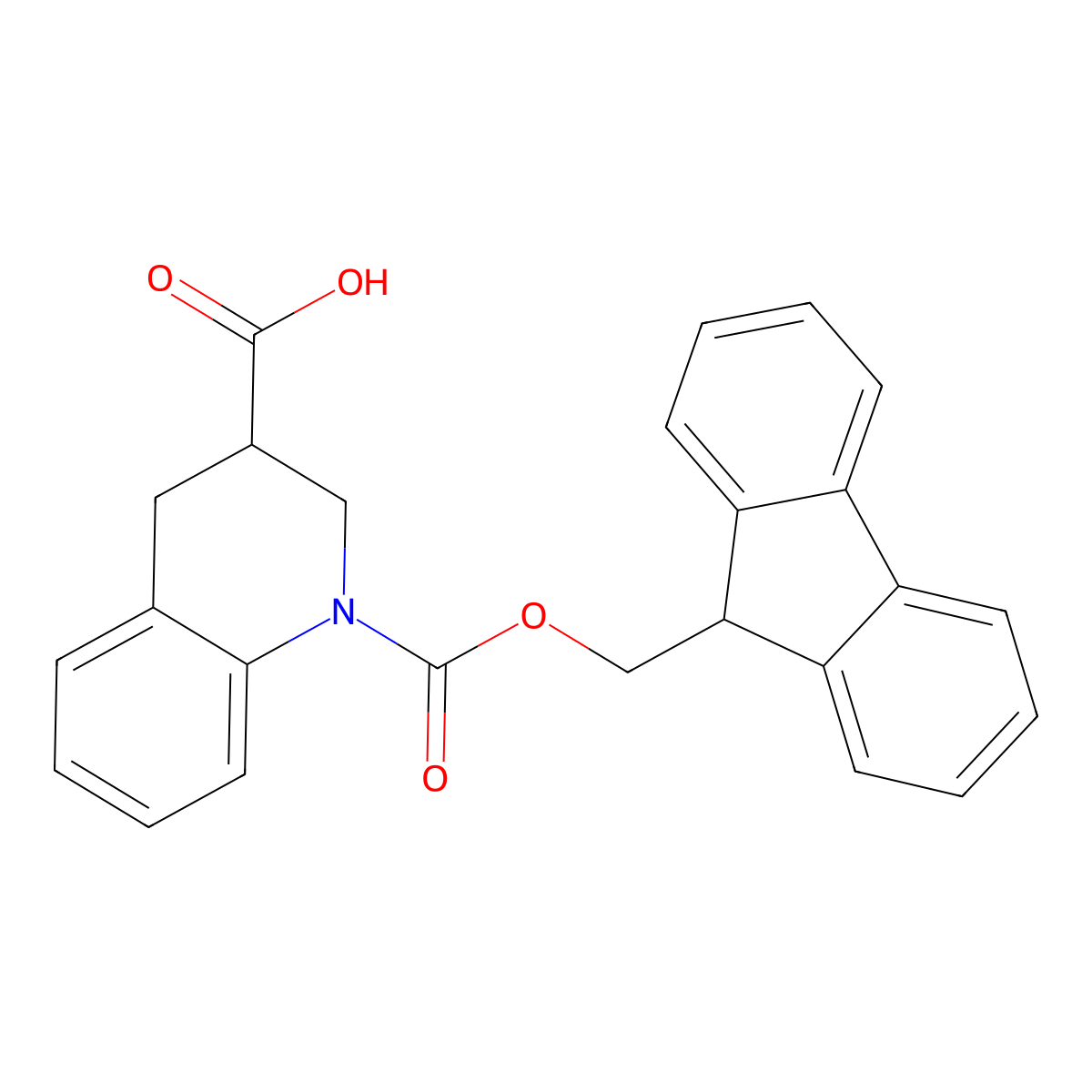 1-{[(9H-fluoren-9-yl)methoxy]carbonyl}-1,2,3,4-tetrahydroquinoline-3-carboxylic acid molecular structure, CAS 1691714-63-2