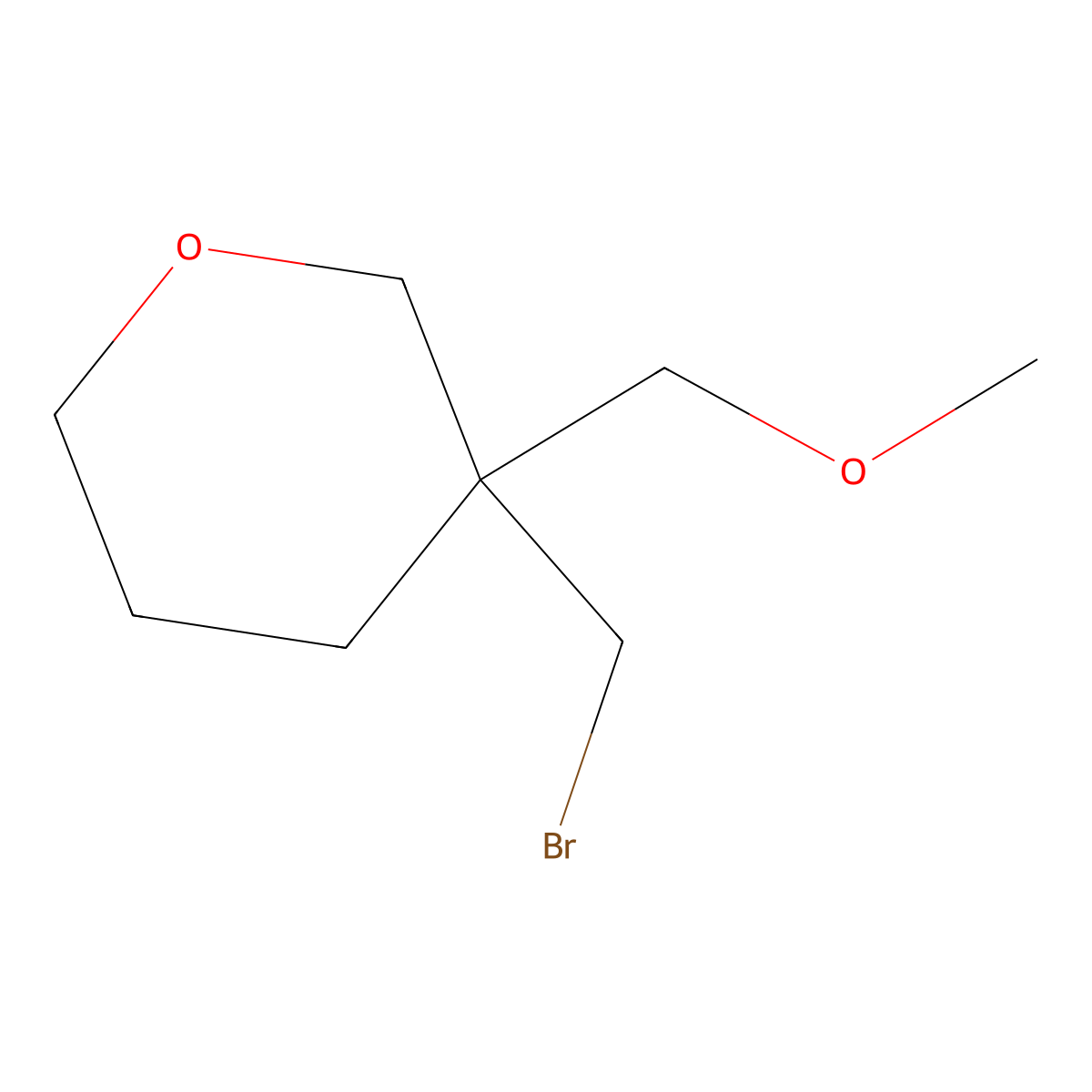 3-(Bromomethyl)-3-(methoxymethyl)oxane molecular structure, CAS 1691734-60-7
