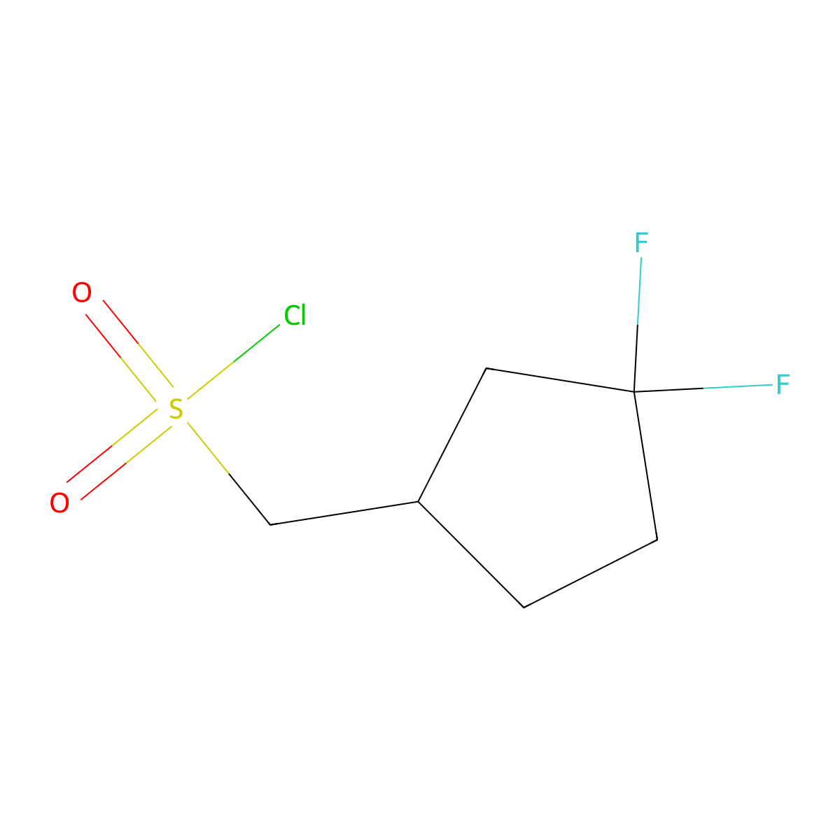 (3,3-Difluorocyclopentyl)methanesulfonyl chloride molecular structure, CAS 1691738-59-6