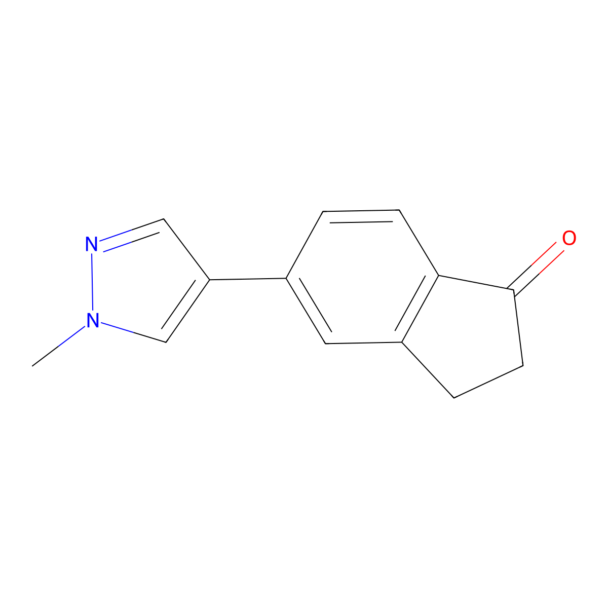 5-(1-Methyl-1H-pyrazol-4-yl)-2,3-dihydro-1H-inden-1-one molecular structure, CAS 1691744-69-0