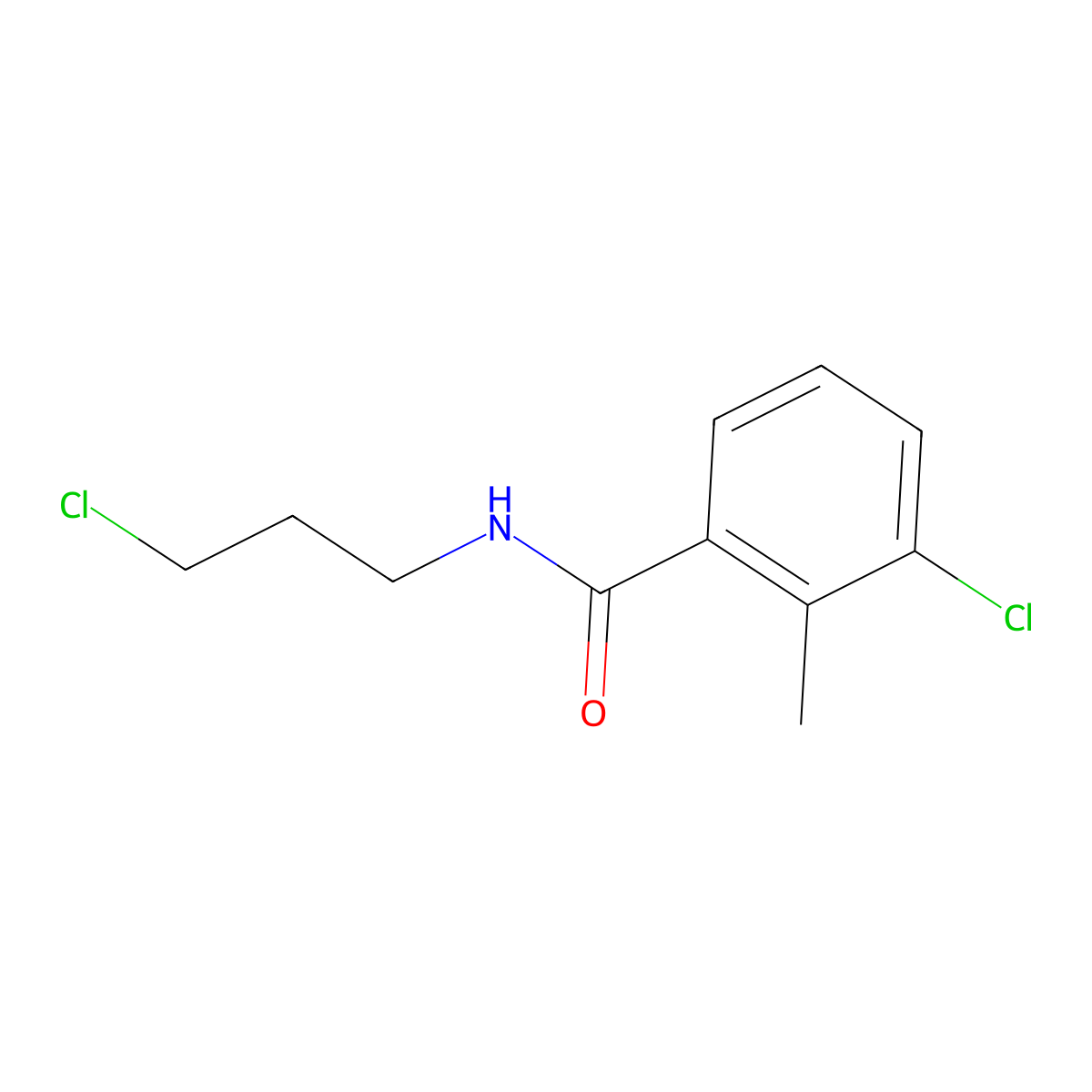 3-Chloro-N-(3-chloropropyl)-2-methylbenzamide molecular structure, CAS 1691747-68-8