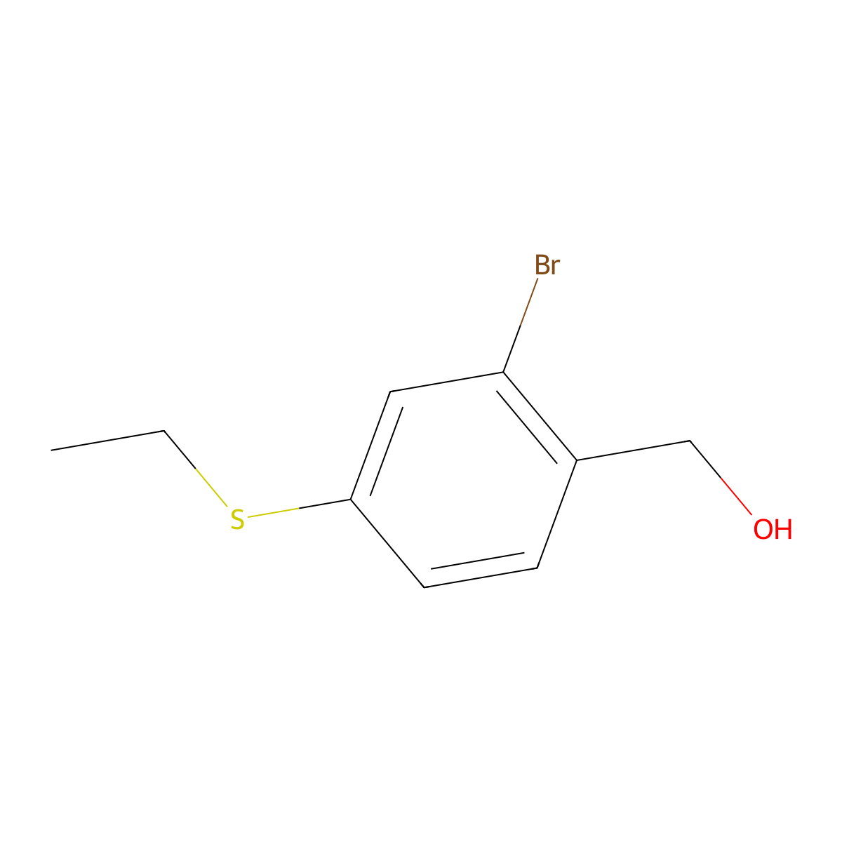 [2-Bromo-4-(ethylsulfanyl)phenyl]methanol molecular structure, CAS 1691756-22-5