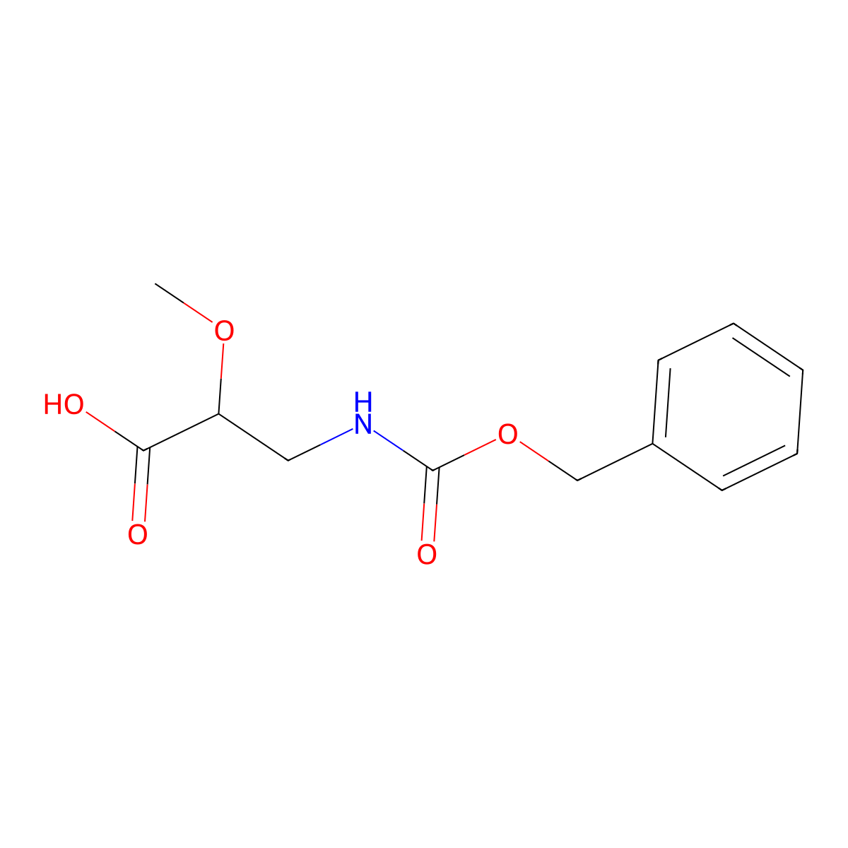 3-{[(Benzyloxy)carbonyl]amino}-2-methoxypropanoic acid molecular structure, CAS 1691758-26-5