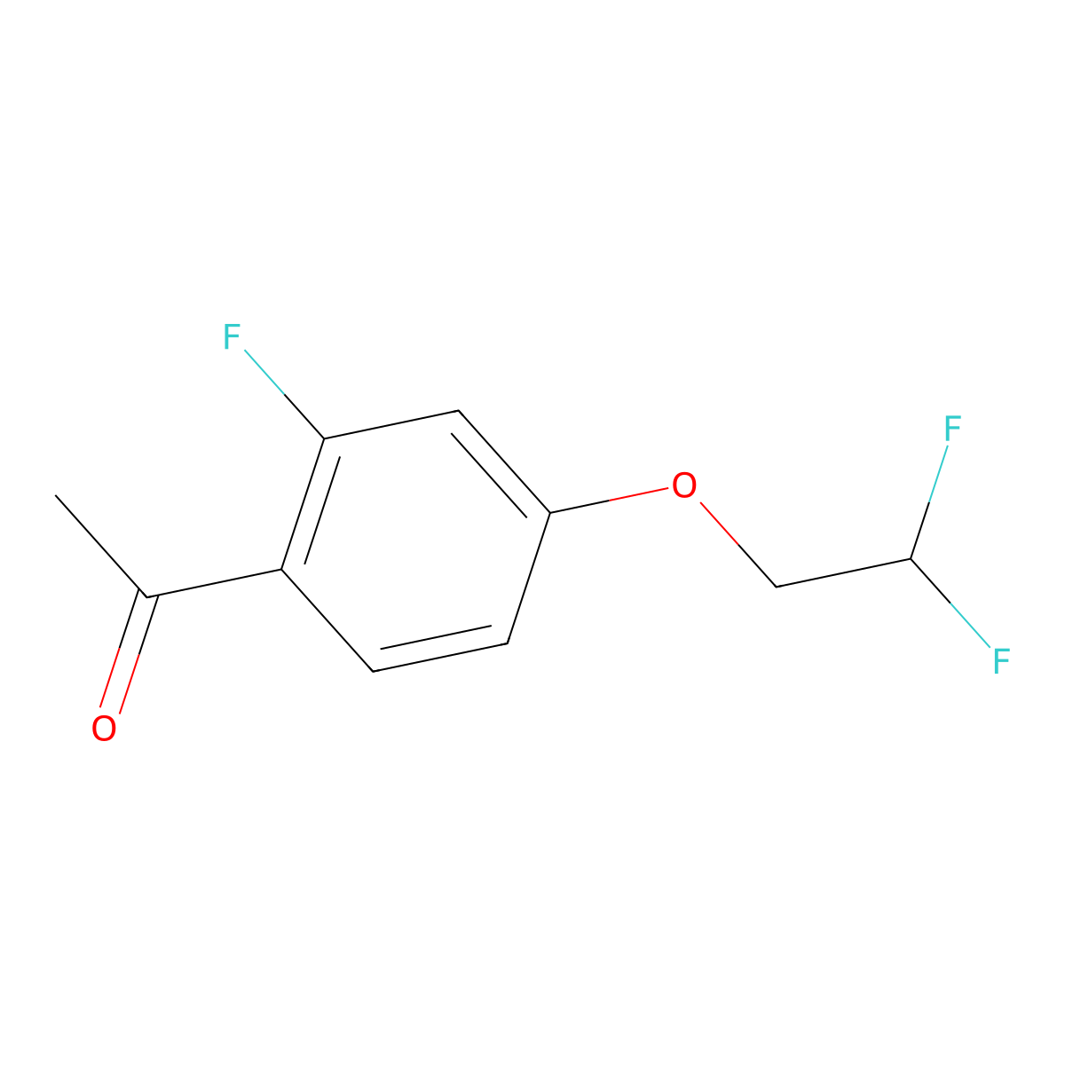 1-[4-(2,2-Difluoroethoxy)-2-fluorophenyl]-ethanone molecular structure, CAS 1691758-79-8