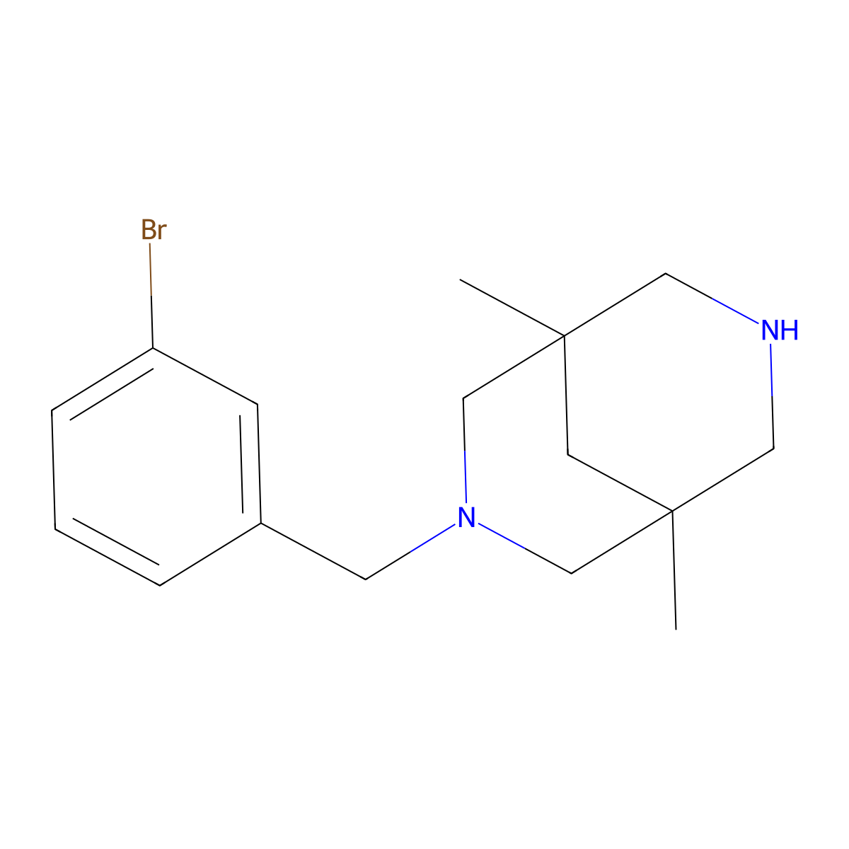 3-[(3-Bromophenyl)methyl]-1,5-dimethyl-3,7-diazabicyclo[3.3.1]nonane molecular structure, CAS 169177-34-8