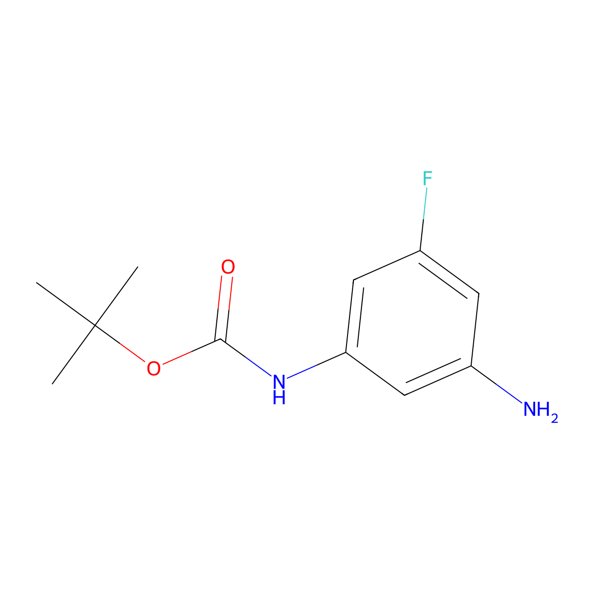 tert-butyl N-(3-amino-5-fluorophenyl)carbamate molecular structure, CAS 1691774-25-0