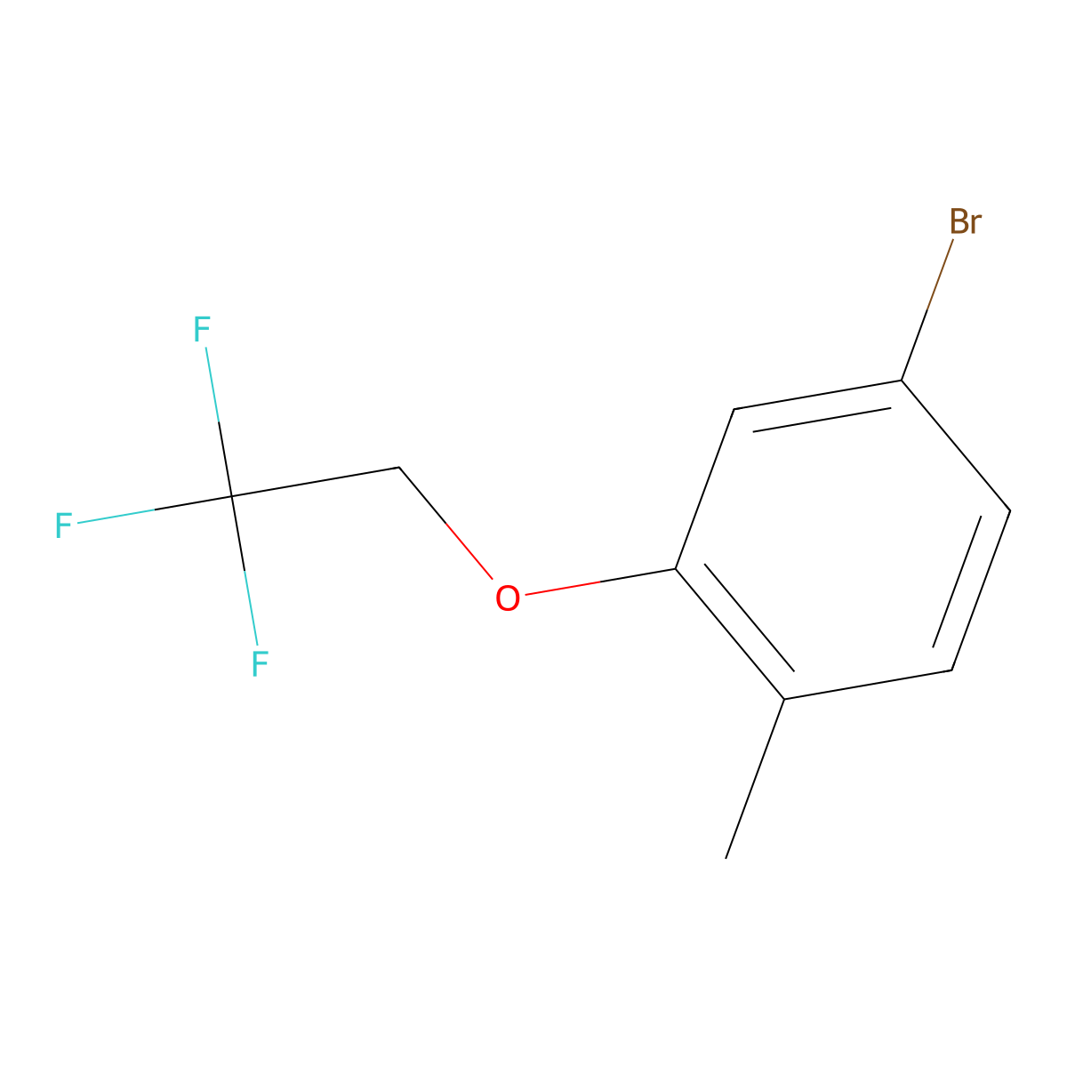 4-Bromo-1-methyl-2-(2,2,2-trifluoroethoxy)benzene molecular structure, CAS 1691774-44-3