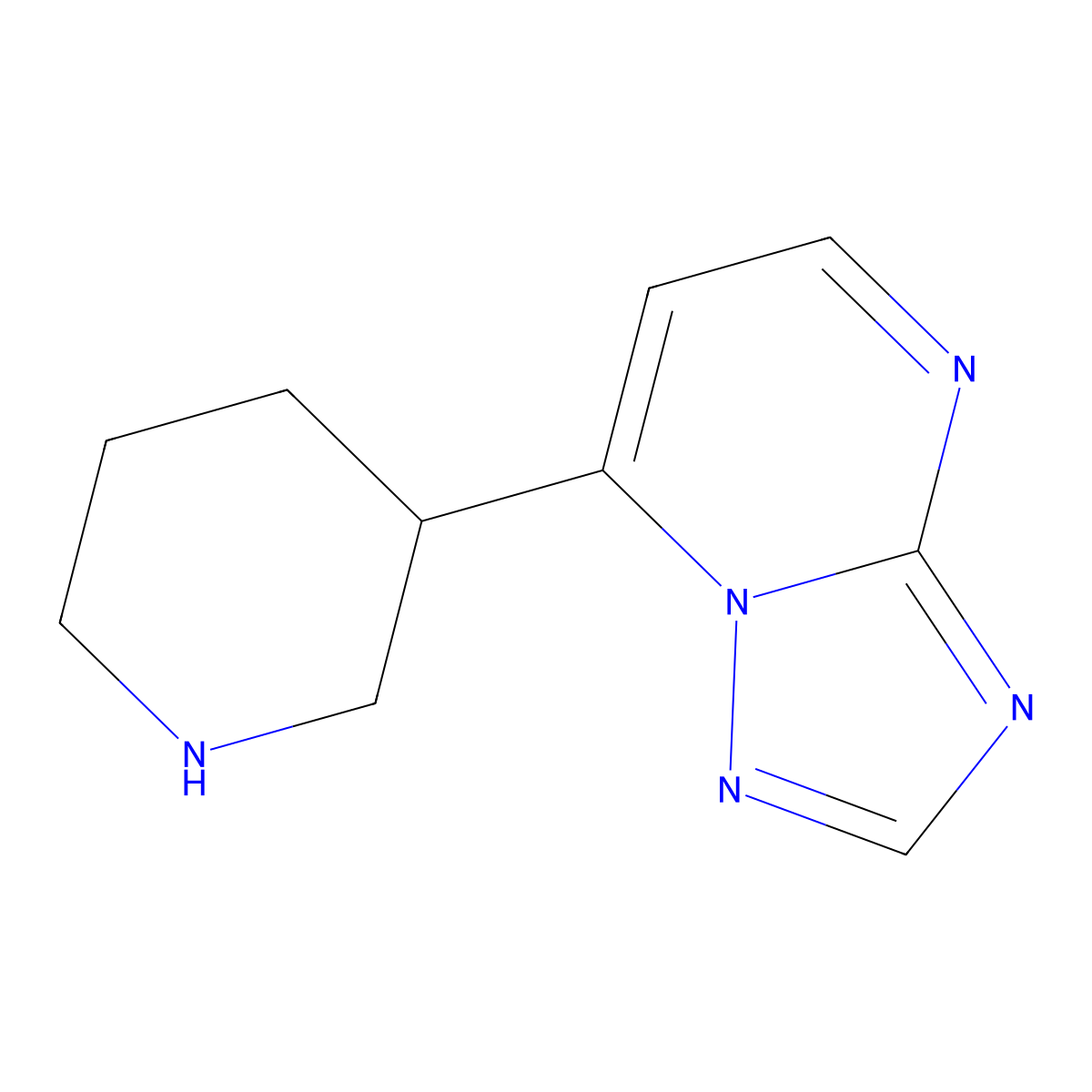 3-{[1,2,4]Triazolo[1,5-a]pyrimidin-7-yl}piperidine molecular structure, CAS 1691790-23-4