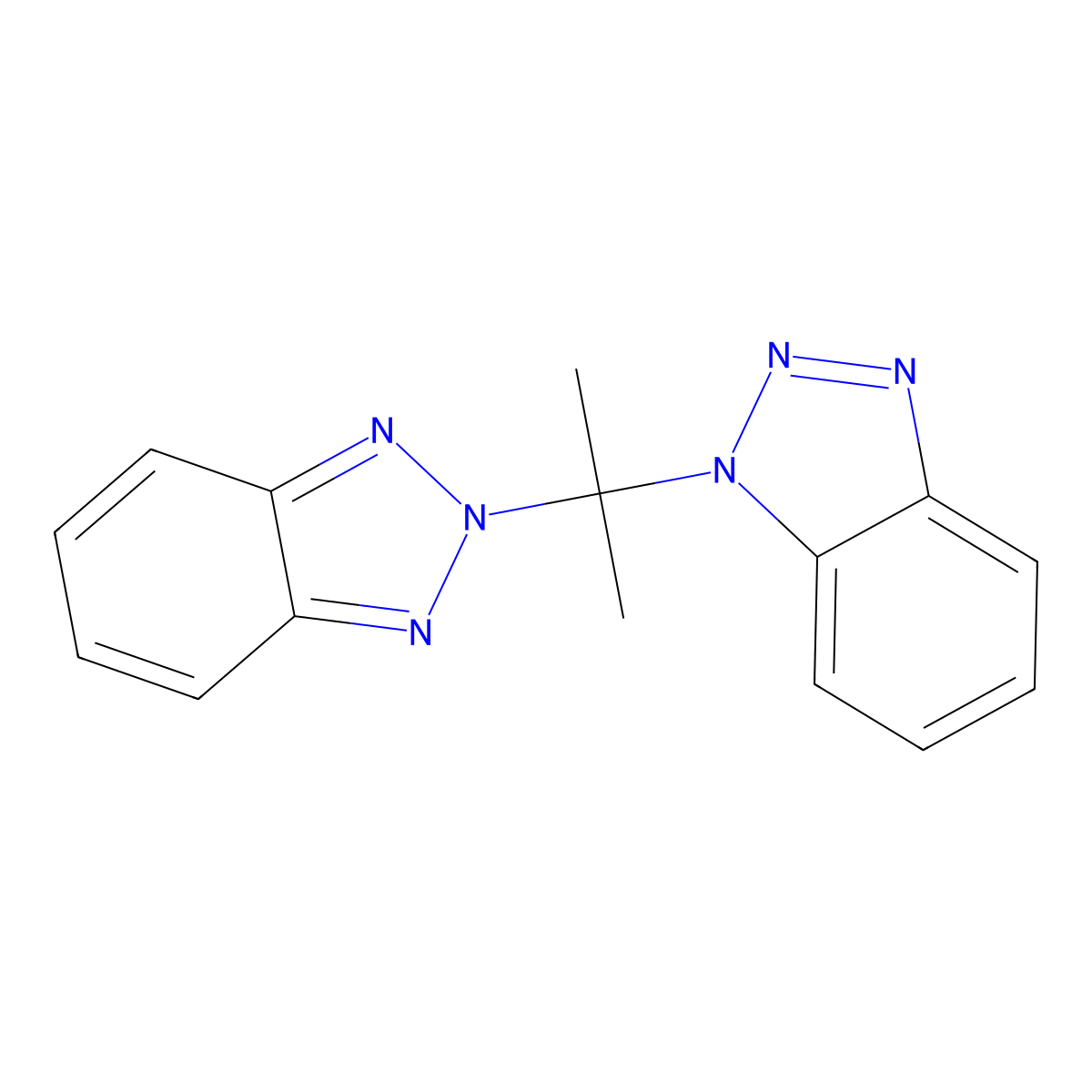 1-[2-(2H-1,2,3-Benzotriazol-2-yl)propan-2-yl]-1H-1,2,3-benzotriazole molecular structure, CAS 169181-97-9