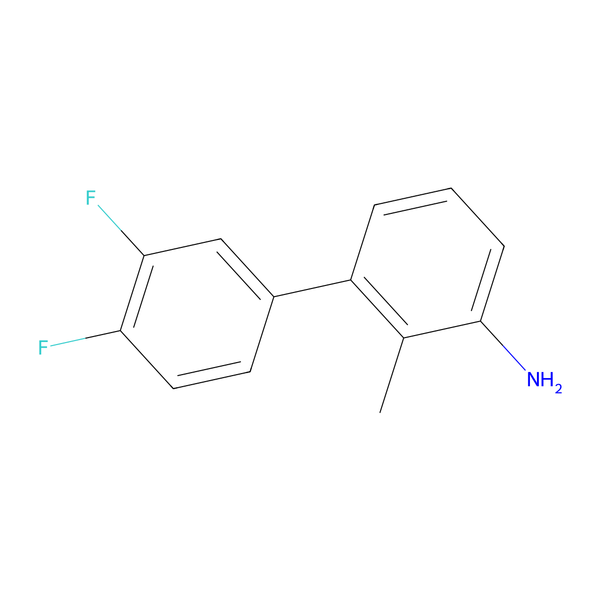 3',4'-Difluoro-2-methyl-[1,1'-biphenyl]-3-amine molecular structure, CAS 1691842-36-0