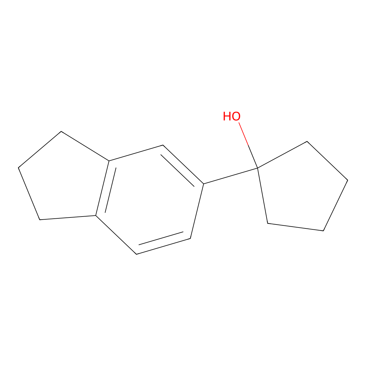 1-(2,3-dihydro-1H-inden-5-yl)cyclopentanol molecular structure, CAS 1691853-34-5