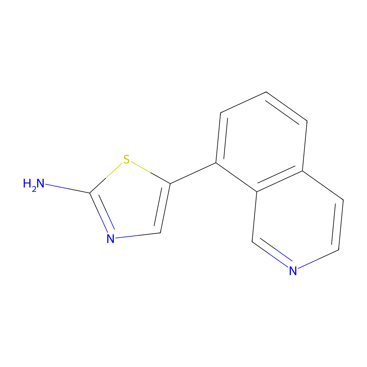 5-(Isoquinolin-8-yl)thiazol-2-amine molecular structure, CAS 1691859-48-9
