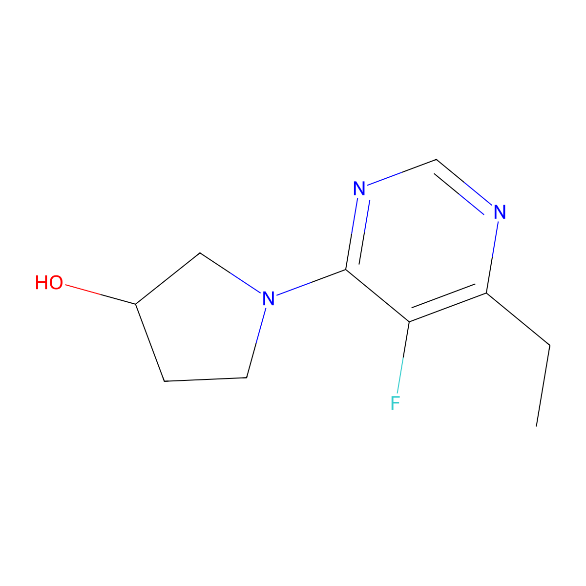 1-(6-Ethyl-5-fluoropyrimidin-4-yl)pyrrolidin-3-ol molecular structure, CAS 1691861-59-2