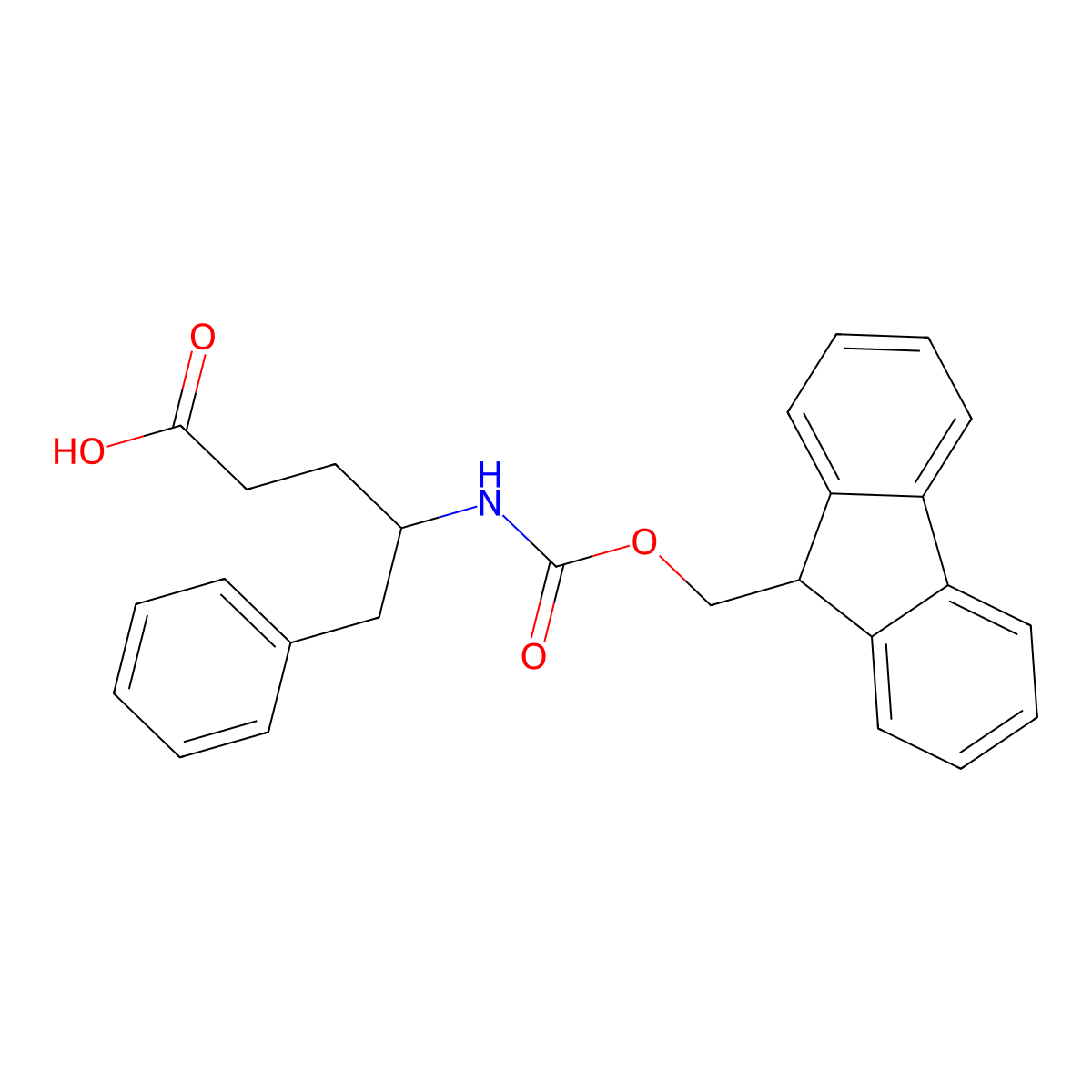 4-(9H-fluoren-9-ylmethoxycarbonylamino)-5-phenylpentanoic acid molecular structure, CAS 1691861-88-7