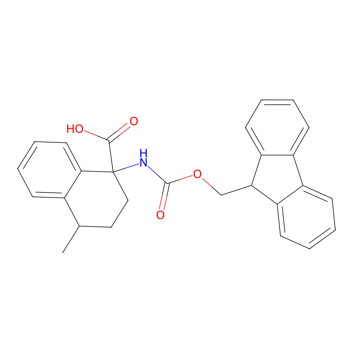 1-({[(9H-fluoren-9-yl)methoxy]carbonyl}amino)-4-methyl-1,2,3,4-tetrahydronaphthalene-1-carboxylic acid molecular structure, CAS 1691864-65-9