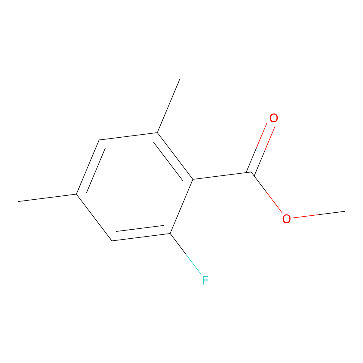 Methyl 2,4-dimethyl-6-fluorobenzoate molecular structure, CAS 1691869-63-2