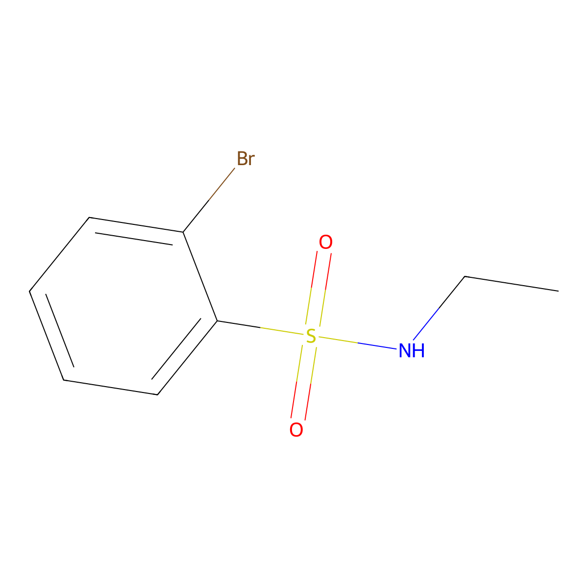 2-bromo-N-ethylbenzenesulfonamide molecular structure, CAS 169189-80-4