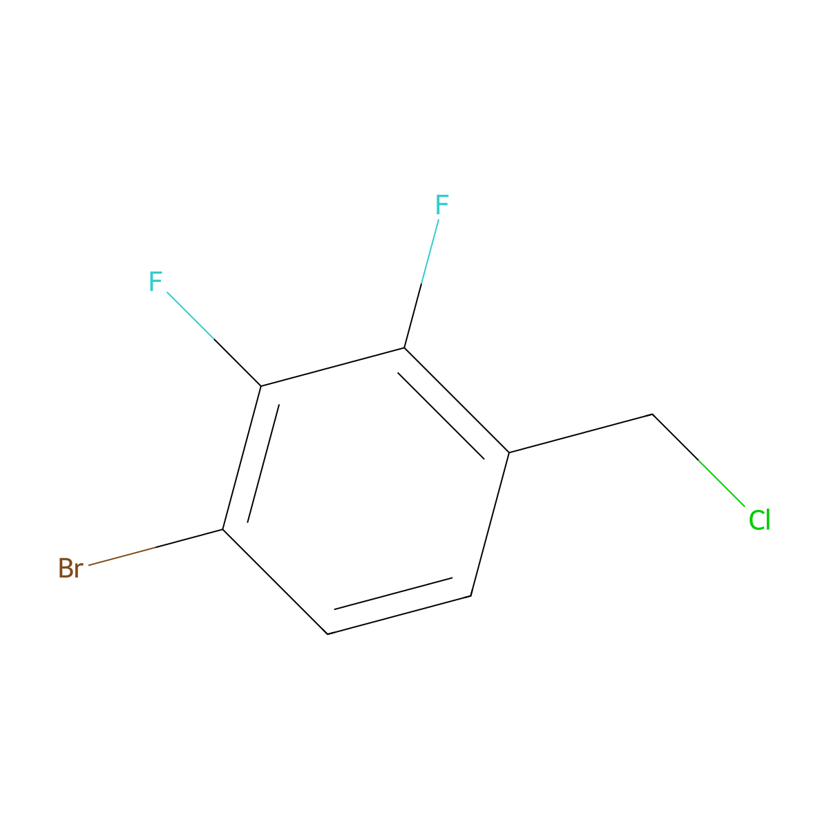 1-Bromo-4-(chloromethyl)-2,3-difluorobenzene molecular structure, CAS 1691904-69-4