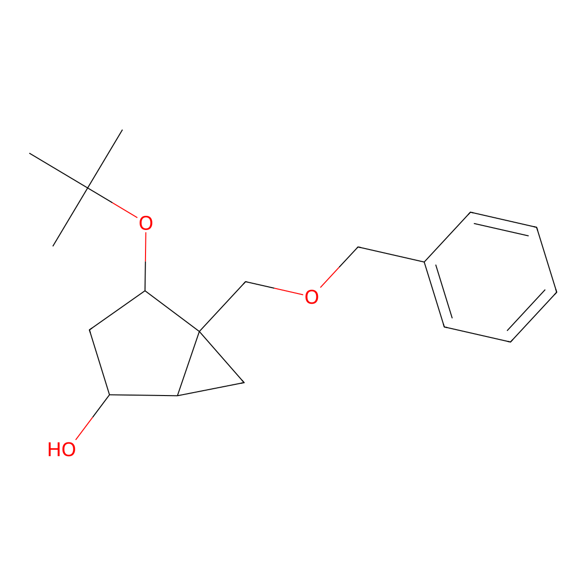 (1S,2R,4S,5R)-5-((Benzyloxy)methyl)-4-(tert-butoxy)bicyclo[3.1.0]hexan-2-ol molecular structure, CAS 169191-19-9