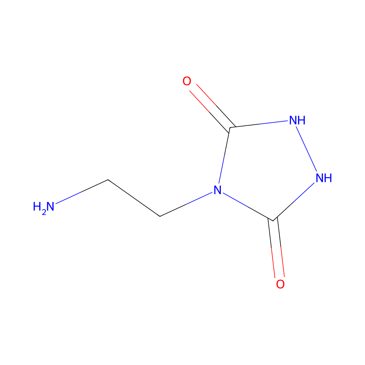 4-(2-Aminoethyl)-1,2,4-triazolidine-3,5-dione molecular structure, CAS 1691912-44-3