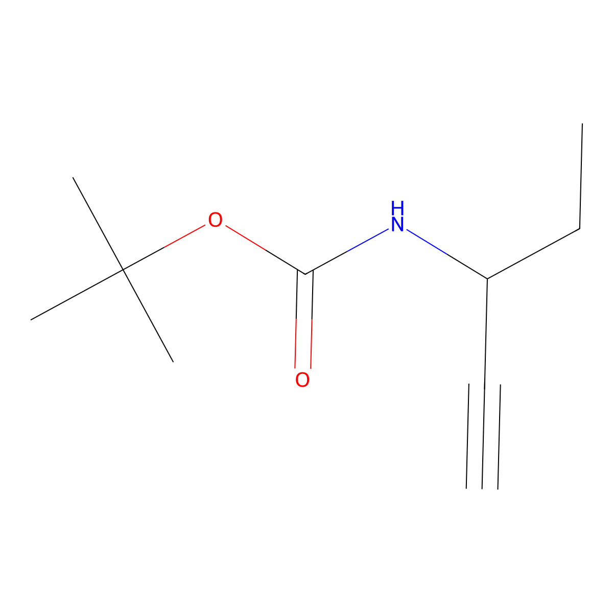 tert-butyl N-(pent-1-yn-3-yl)carbamate molecular structure, CAS 1691917-59-5