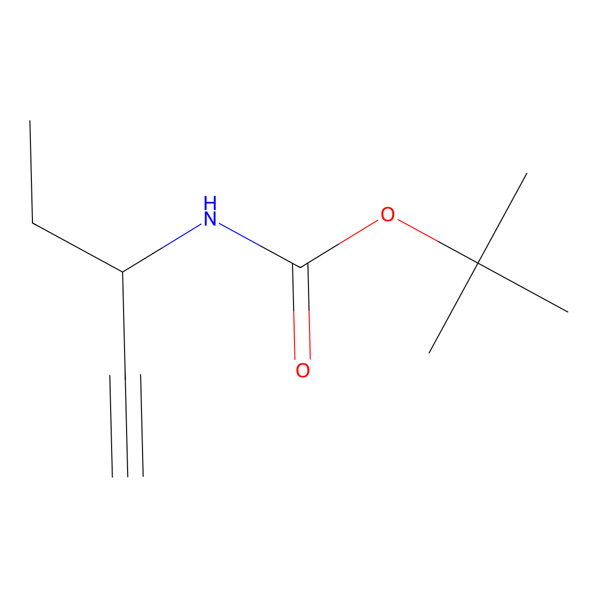 tert-butyl N-(pent-1-yn-3-yl)carbamate molecular structure, CAS 1691917-59-5
